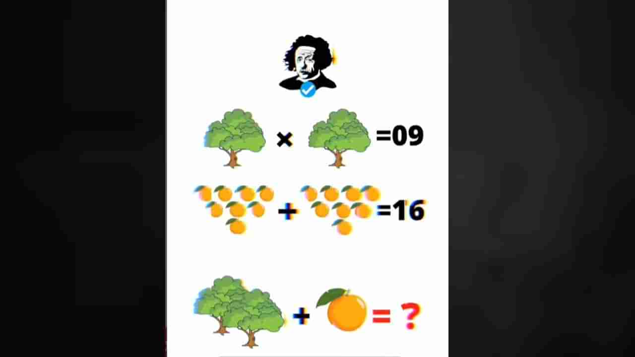 Viral Brain Teaser: ಎರಡು ಮರಗಳು ಮತ್ತು ಒಂದು ಕಿತ್ತಳೆಯ ಮೊತ್ತವನ್ನು ಕಂಡುಹಿಡಿಬಹುದಾ?