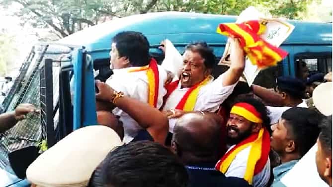 Karnataka Bandh: ಕೇಂಪೇಗೌಡ ವಿಮಾನ ನಿಲ್ದಾಣಕ್ಕೆ ಮುತ್ತಿಗೆ ಹಾಕಿದ ಕರವೇ