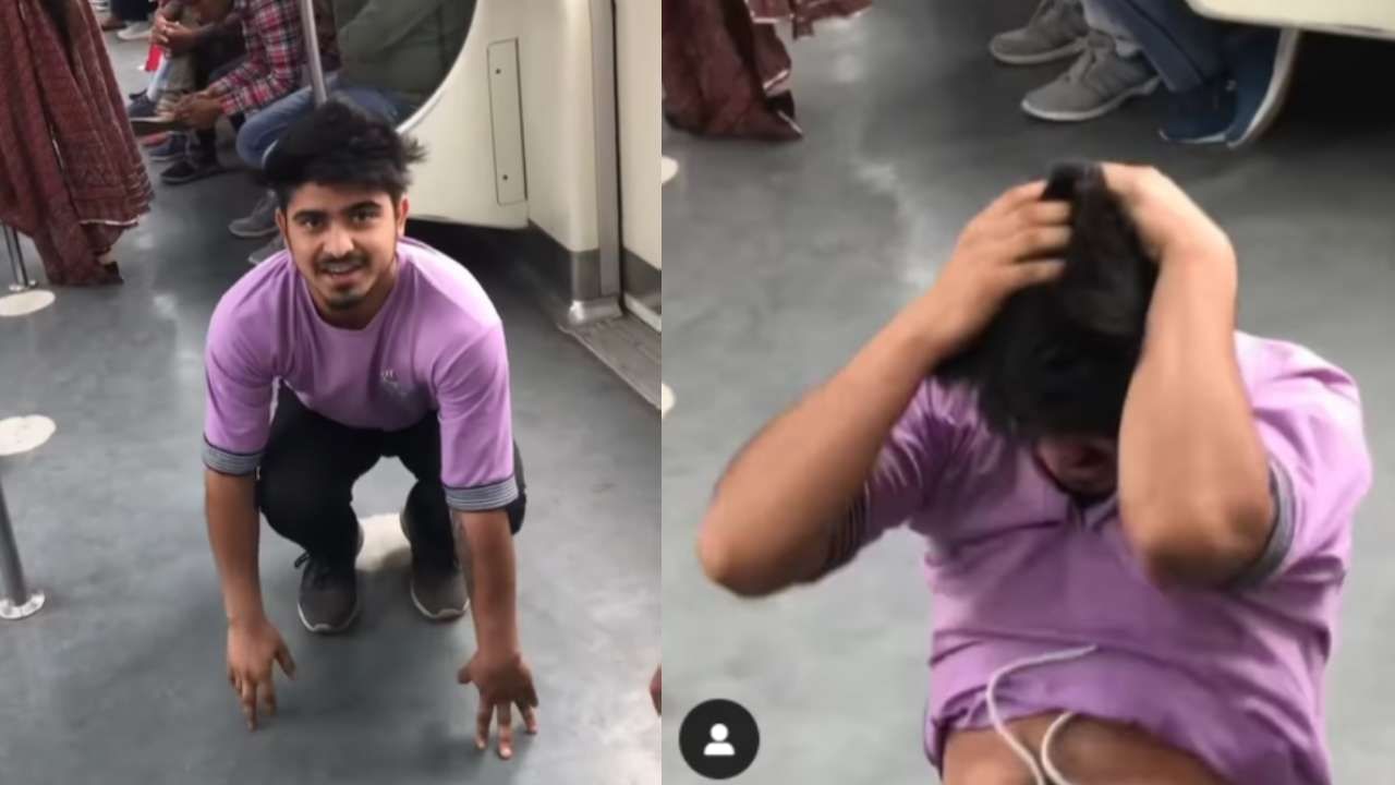 Viral Video: ರೀಲ್ಮಂದಿ; ಮೆಟ್ರೋದಲ್ಲಿ ಲಗಾಟಿ ಹೊಡಿಯಲು ಹೋಗಿ ಏನಾಯಿತು ನೋಡಿ