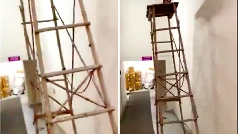 ಪೋಸ್ಟ್ಮಾರ್ಟಮ್ ರೂಂನಲ್ಲಿ ತನ್ನಷ್ಟಕ್ಕೆ ಚಲಿಸಿದ ಏಣಿ; ವೈರಲ್ ವಿಡಿಯೋ ಕಂಡು ನೆಟ್ಟಿಗರು ಶಾಕ್