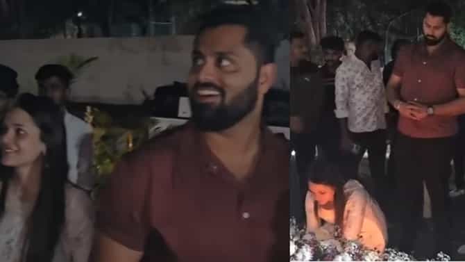 ಹುಟ್ಟುಹಬ್ಬದಂದು ಪತ್ನಿಯೊಂದಿಗೆ ಅಂಬರೀಶ್ ಸಮಾಧಿಗೆ ಪೂಜೆ ಸಲ್ಲಿಸಿದ ಅಭಿಷೇಕ್