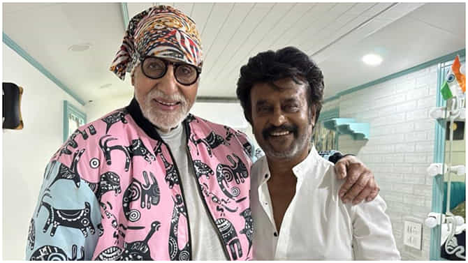 ‘ನನ್ನ ಗುರು ಜೊತೆ ಮತ್ತೆ ಕೆಲಸ ಮಾಡ್ತಿದ್ದೇನೆ’: ಬಚ್ಚನ್​-ರಜನಿ ಫೋಟೋ ವೈರಲ್
