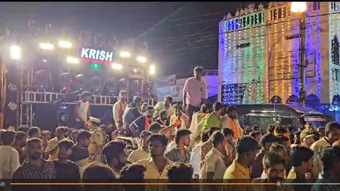 ಗಣೇಶ ವಿಸರ್ಜನೆ ವೇಳೆ ಮಸೀದಿ ಮುಂದೆ ಮತ್ತೆ ಪೂಜೆ: ಗಂಗಾವತಿಯಲ್ಲಿ ಉದ್ವಿಗ್ನ
