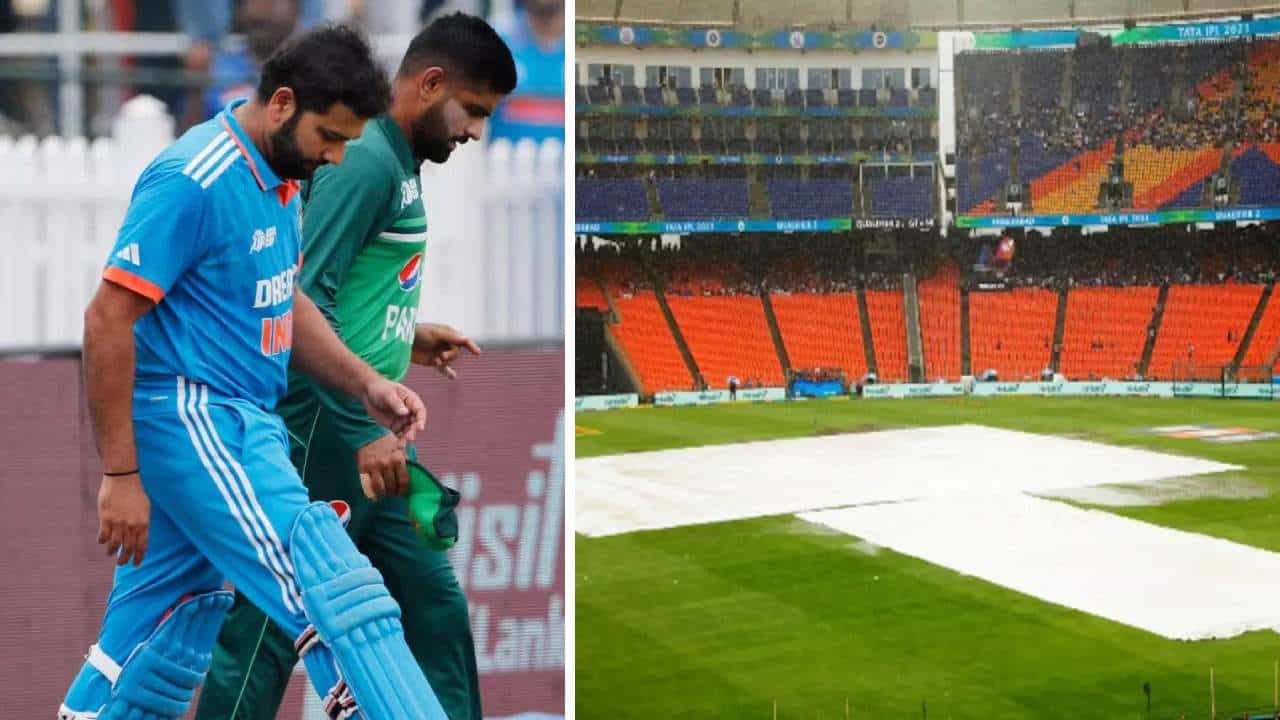IND vs PAK Weather Report: ಭಾರತ-ಪಾಕಿಸ್ತಾನ ಹೈವೋಲ್ಟೇಜ್ ವಿಶ್ವಕಪ್ ಪಂದ್ಯಕ್ಕೆ ಮಳೆ ಅಡ್ಡಿ?: ಇಲ್ಲಿದೆ ಹವಾಮಾನ ವರದಿ IND vs PAK Weather Report: ಭಾರತ-ಪಾಕಿಸ್ತಾನ ಹೈವೋಲ್ಟೇಜ್ ವಿಶ್ವಕಪ್ ಪಂದ್ಯಕ್ಕೆ ಮಳೆ ಅಡ್ಡಿ?: ಇಲ್ಲಿದೆ ಹವಾಮಾನ ವರದಿ