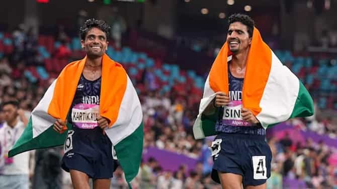 ಪುರುಷರ 10,000 ಮೀ ಓಟದಲ್ಲಿ ಭಾರತಕ್ಕೆ ಬೆಳ್ಳಿ ಮತ್ತು ಕಂಚು