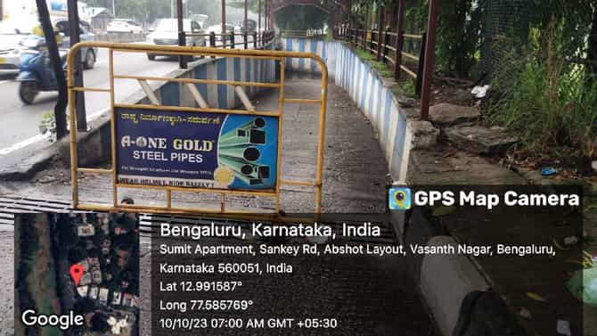 ಬಿಬಿಎಂಪಿಯ ಮತ್ತೊಂದು ಕಳಪೆ ಕಾಮಗಾರಿ ಬಟಾಬಯಲು ಮಾಡಿದ ಮಳೆ