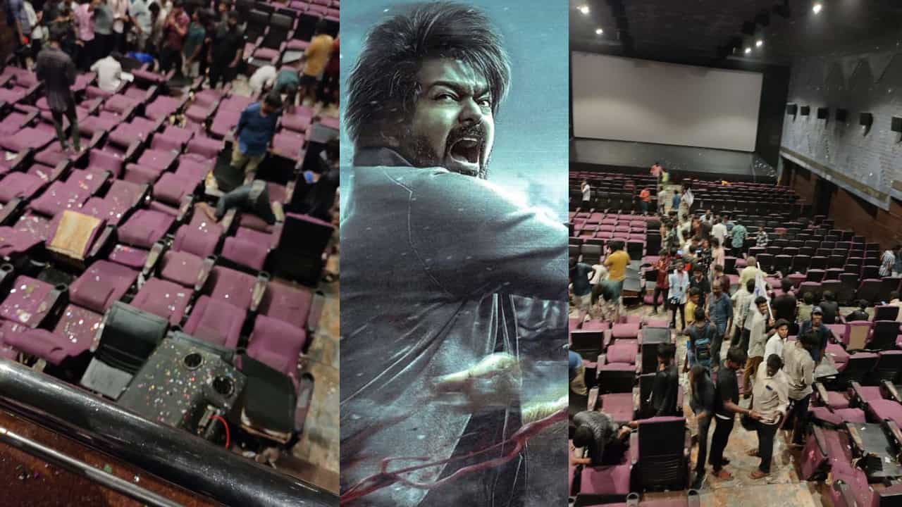 ಪುಂಡಾಟ ಮೆರೆದ ವಿಜಯ್ ಅಭಿಮಾನಿಗಳು, 'ಲಿಯೋ' ಟ್ರೈಲರ್ ಬಿಡುಗಡೆ ವೇಳೆ ಚಿತ್ರಮಂದಿರದಲ್ಲಿ ದಾಂಧಲೆ ಪುಂಡಾಟ ಮೆರೆದ ವಿಜಯ್ ಅಭಿಮಾನಿಗಳು, 'ಲಿಯೋ' ಟ್ರೈಲರ್ ಬಿಡುಗಡೆ ವೇಳೆ ಚಿತ್ರಮಂದಿರದಲ್ಲಿ ದಾಂಧಲೆ