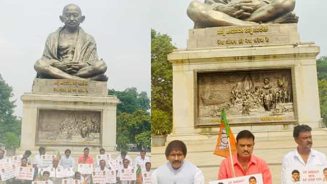 ಸರ್ಕಾರದ ವಿರುದ್ಧ ಮುನಿರತ್ನ ಮೌನ ಪ್ರತಿಭಟನೆ