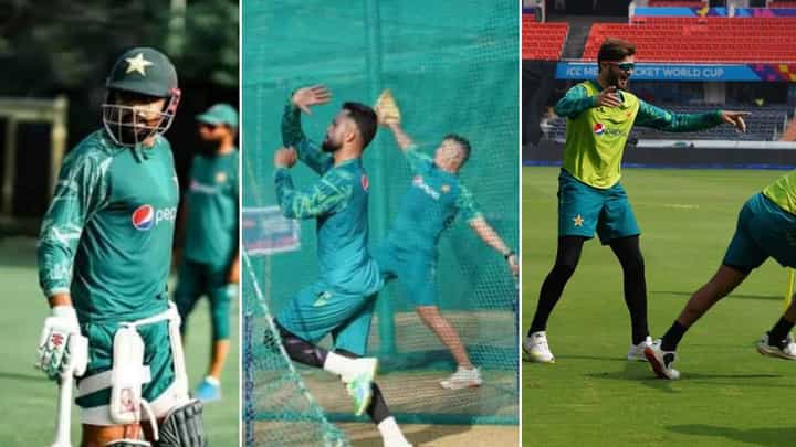 ವಿಶ್ವಕಪ್ಗೆ ಭಾರತದಲ್ಲಿ ಪಾಕಿಸ್ತಾನ ಆಟಗಾರರ ಅಭ್ಯಾಸ ಹೇಗಿದೆ ನೋಡಿ ವಿಶ್ವಕಪ್ಗೆ ಭಾರತದಲ್ಲಿ ಪಾಕಿಸ್ತಾನ ಆಟಗಾರರ ಅಭ್ಯಾಸ ಹೇಗಿದೆ ನೋಡಿ