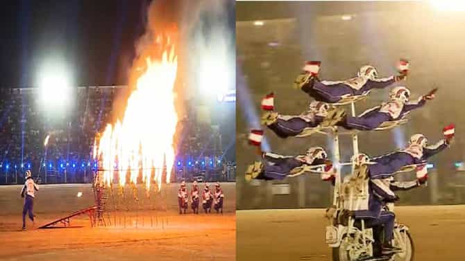 ಬನ್ನಿಮಂಟಪದ ಮೈದಾನದಲ್ಲಿ ಪಂಜಿನ ಕವಾಯತು; ಇಲ್ಲಿದೆ ಅದರ ಝಲಕ್​
