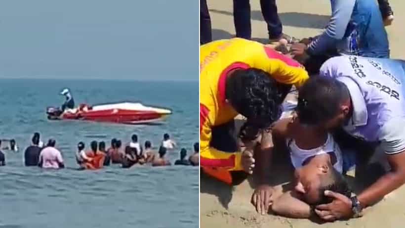 ಸಮುದ್ರದಲ್ಲಿ ಮುಳುಗುತ್ತಿದ್ದ 3 ಯುವಕರ ರಕ್ಷಿಸಿದ ಲೈಫ್ಗಾರ್ಡ್ ಸಿಬ್ಬಂದಿ: ಪ್ರಾಣಾಪಾಯದಿಂದ ಪಾರು