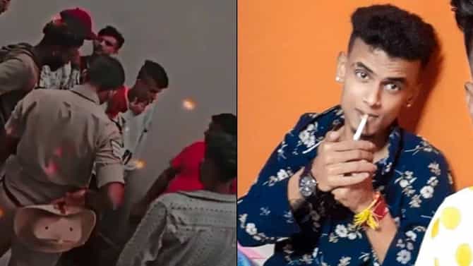 ಪೊಲೀಸರ ಎದುರಲ್ಲೇ ಕೈಗೆ ಕೋಳ ಹಾಕಿದ್ದಾಗಲೇ ಸಿಗರೇಟ್ ಸೇದಿದ ರೌಡಿಶೀಟರ್