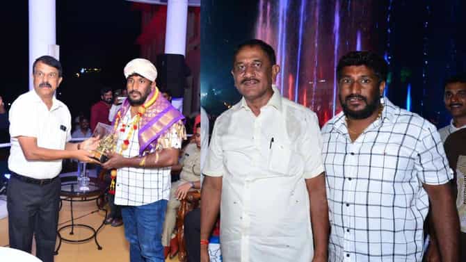 ಮಂಡ್ಯ: ಡಿಸಿ, ಎಸ್​ಪಿ ಮುಂದೆ ರೌಡಿಶೀಟರ್​ಗೆ ಕಾಂಗ್ರೆಸ್ ಶಾಸಕರಿಂದ ಸನ್ಮಾನ