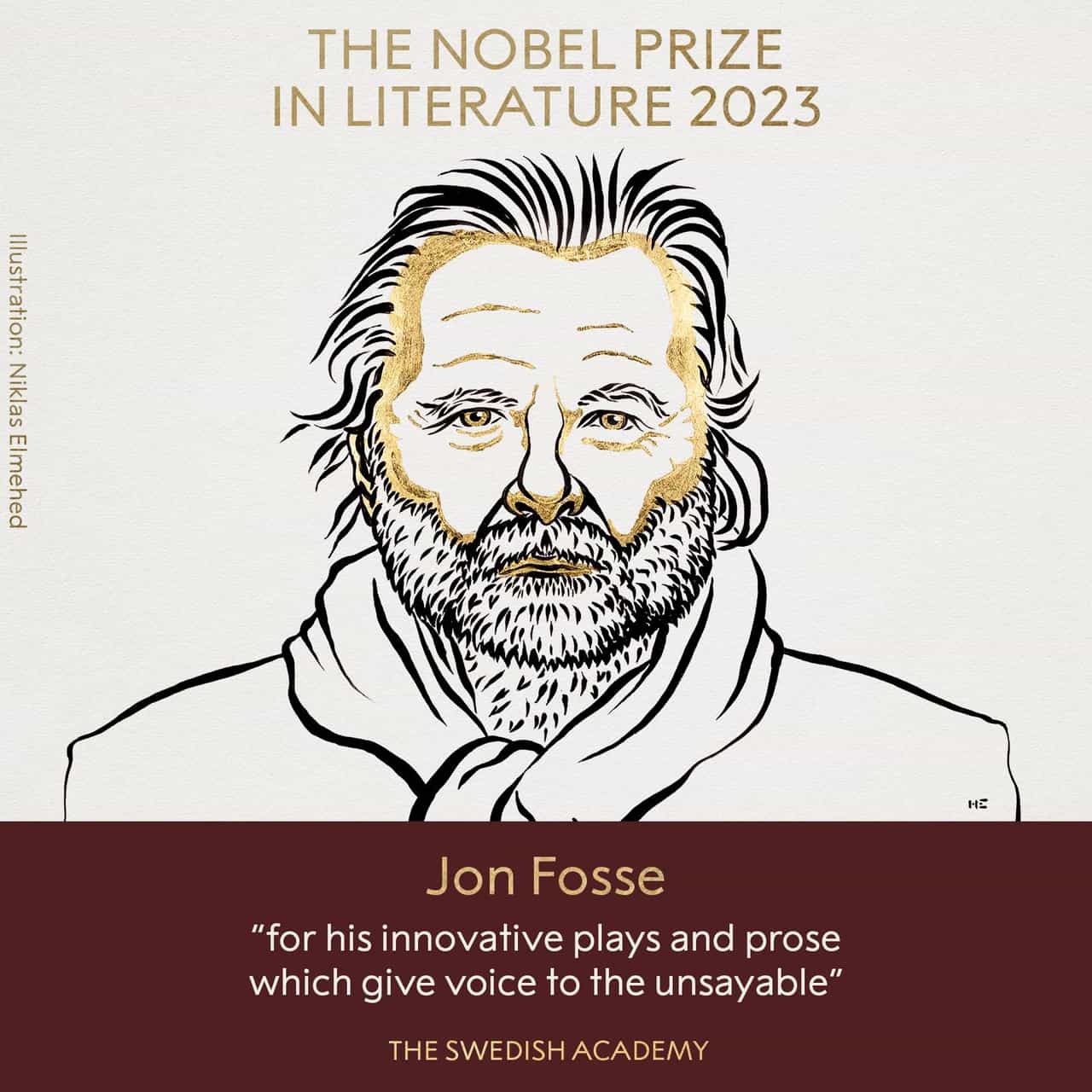 Nobel Prize In Literature 2023: ನಾರ್ವೆ ಲೇಖಕ ಜಾನ್ ಫಾಸ್ಸೆಗೆ ಸಾಹಿತ್ಯದಲ್ಲಿ ನೊಬೆಲ್ ಪ್ರಶಸ್ತಿ Nobel Prize In Literature 2023: ನಾರ್ವೆ ಲೇಖಕ ಜಾನ್ ಫಾಸ್ಸೆಗೆ ಸಾಹಿತ್ಯದಲ್ಲಿ ನೊಬೆಲ್ ಪ್ರಶಸ್ತಿ