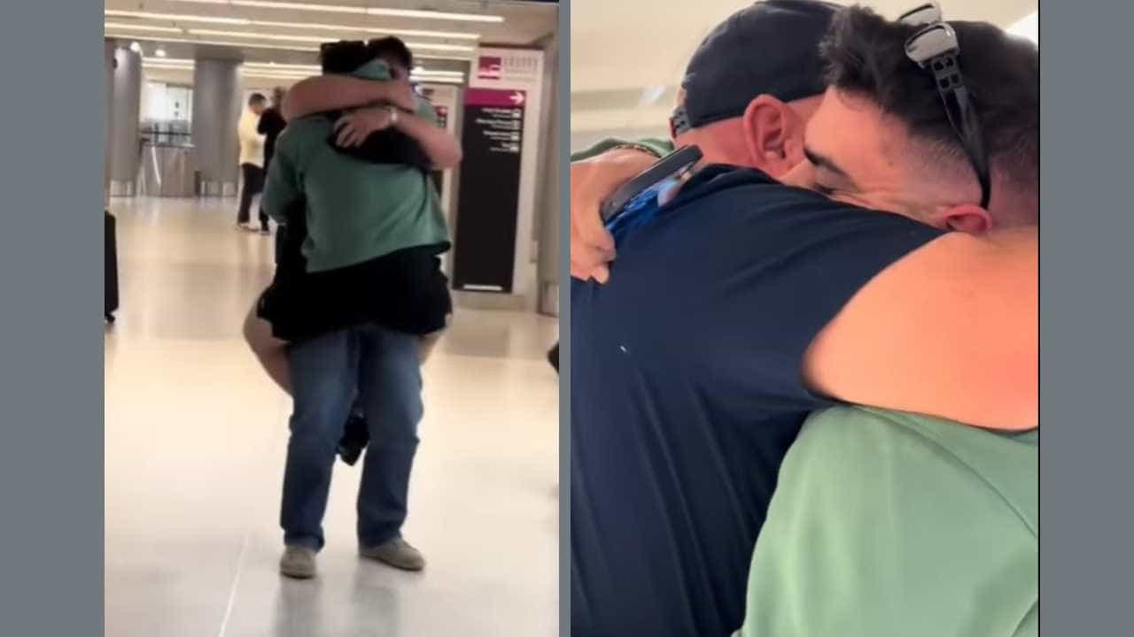 Viral Video: ಏರ್ಪೋರ್ಟಿನಲ್ಲಿ ಅಪ್ಪನನ್ನು ನೋಡುತ್ತಿದ್ದಂತೆ ಮಗ... Viral Video: ಏರ್ಪೋರ್ಟಿನಲ್ಲಿ ಅಪ್ಪನನ್ನು ನೋಡುತ್ತಿದ್ದಂತೆ ಮಗ...