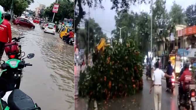 ಬೆಂಗಳೂರಿನ ಸುತ್ತಮುತ್ತ ಭಾರೀ ಮಳೆ;ಜಾಗೃತೆಯಿಂದ ತೆರೆಳಲು ಪೊಲೀಸರಿಂದ ಟ್ವೀಟ್