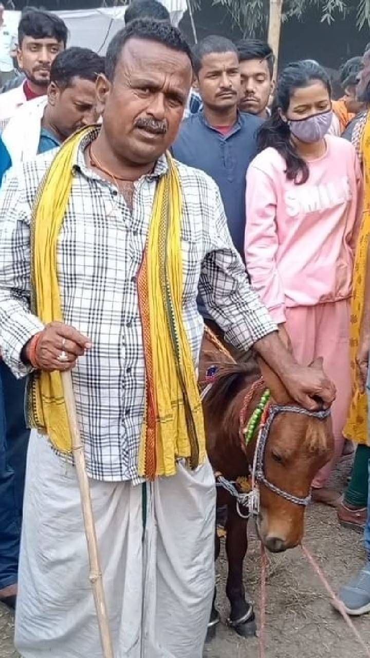 ಕುದುರೆ ಮಾರುಕಟ್ಟೆಯಲ್ಲಿ ಕಾಣಿಸಿಕೊಂಡಿರುವ ಈ ಕುದುರೆಯನ್ನು ನೋಡಲು ಜನಸಾಗರವೇ ನೆರೆದಿತ್ತು