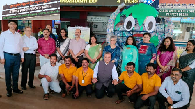 ಸ್ವಚ್ಛತೆಯಲ್ಲಿಯೂ ಮೊದಲ ಸ್ಥಾನ ಪಡೆದ ಹುಬ್ಬಳ್ಳಿ ರೈಲ್ವೆ ನಿಲ್ದಾಣ