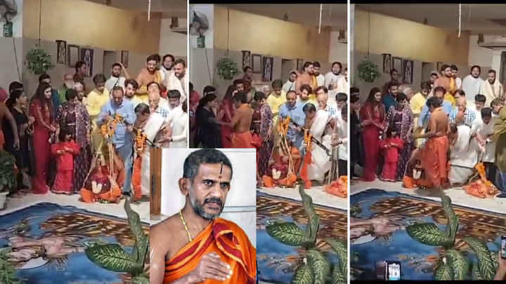 ದೆಹಲಿಯಲ್ಲಿ ತುಲಾಭಾರದ ವೇಳೆ ಕಳಚಿ ಬಿದ್ದ ತಕ್ಕಡಿ ಹಗ್ಗ; ಚಿಕ್ಕ ಗಾಯದೊಂದಿಗೆ ಪಾರಾದ ಉಡುಪಿ ಪೇಜಾವರ ಶ್ರೀ ದೆಹಲಿಯಲ್ಲಿ ತುಲಾಭಾರದ ವೇಳೆ ಕಳಚಿ ಬಿದ್ದ ತಕ್ಕಡಿ ಹಗ್ಗ; ಚಿಕ್ಕ ಗಾಯದೊಂದಿಗೆ ಪಾರಾದ ಉಡುಪಿ ಪೇಜಾವರ ಶ್ರೀ
