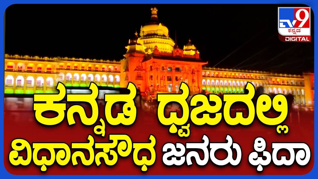ಕನ್ನಡ ರಾಜ್ಯೋತ್ಸವ: ಕಲರ್ ಫುಲ್ ಲೈಟಿಂಗ್​​ನಿಂದ ಕಂಗೊಳಿಸ್ತಿರೋ ವಿಧಾನಸೌಧಕ್ಕೆ ಜನರು ಫಿದಾ