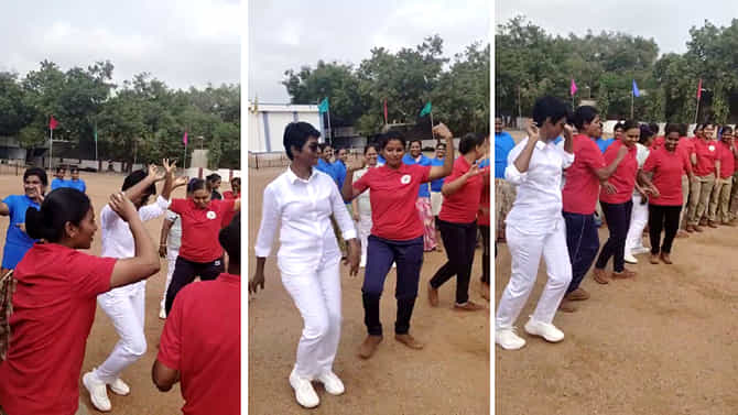 ಕೊಪ್ಪಳ: ಪೊಲೀಸ್ ವರಿಷ್ಠಾಧಿಕಾರಿ ಯಶೋದಾ ಭರ್ಜರಿ ಡ್ಯಾನ್ಸ್