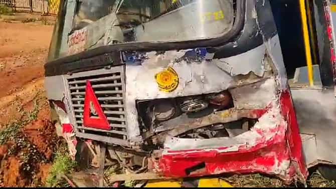 ಬೆಂಗಳೂರಿನಲ್ಲಿ ಕೆಎಸ್​ಆರ್​ಟಿಸಿ ಬಸ್, BMW ಕಾರು ಡಿಕ್ಕಿ
