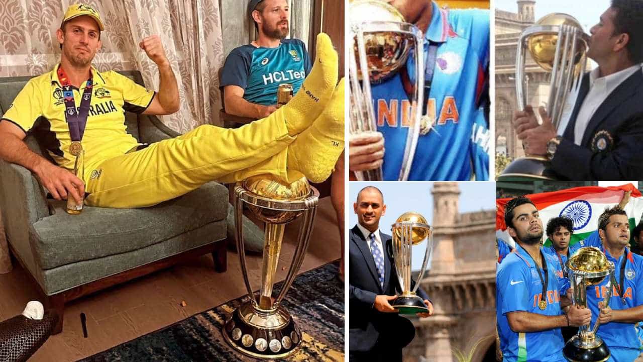 IND vs AUS, World Cup Final: ಕೈಯಲ್ಲಿ ಬಿಯರ್ ಬಾಟಲ್ ಹಿಡಿದು, ಟ್ರೋಫಿ ಮೇಲೆ ಕಾಲಿಟ್ಟ ಮಿಚೆಲ್ ಮಾರ್ಷ್: ಮೈಚಳಿ ಬಿಡಿಸಿದ ಭಾರತೀಯರು