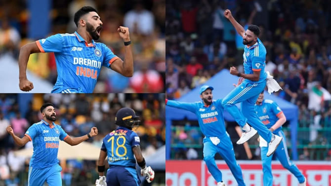 ಒಂದೇ ಒಂದು ರನ್ ನೀಡದೆ 7 ಎಸೆತಗಳಲ್ಲಿ 3 ವಿಕೆಟ್ ಪಡೆದ ಸಿರಾಜ್! ಒಂದೇ ಒಂದು ರನ್ ನೀಡದೆ 7 ಎಸೆತಗಳಲ್ಲಿ 3 ವಿಕೆಟ್ ಪಡೆದ ಸಿರಾಜ್!