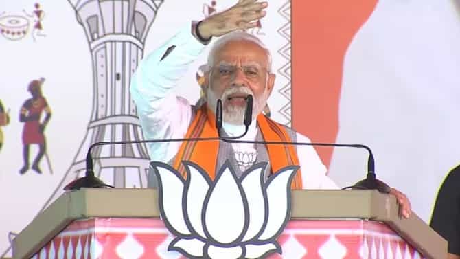 ಉಚಿತ ಪಡಿತರ ಯೋಜನೆ 5 ವರ್ಷ ವಿಸ್ತರಣೆ: ಛತ್ತೀಸ್​​ಗಢದಲ್ಲಿ ಮೋದಿ ಘೋಷಣೆ