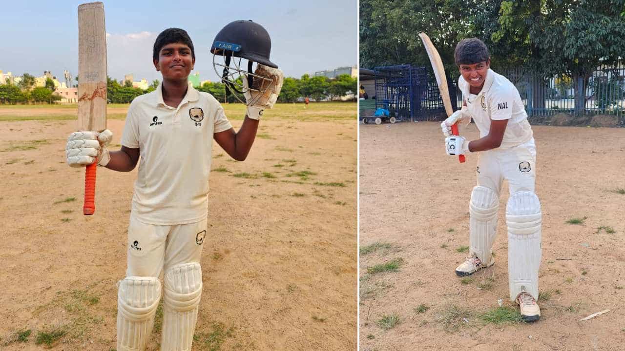 ಕೇವಲ 13 ವರ್ಷ, 1400 ಕ್ಕೂ ಹೆಚ್ಚು ರನ್: ಕರ್ನಾಟಕ ಕ್ರಿಕೆಟ್ ವಲಯದಲ್ಲಿ ಸದ್ದು ಮಾಡುತ್ತಿರುವ ನಿತೀಶ್ ಆರ್ಯ ಕೇವಲ 13 ವರ್ಷ, 1400 ಕ್ಕೂ ಹೆಚ್ಚು ರನ್: ಕರ್ನಾಟಕ ಕ್ರಿಕೆಟ್ ವಲಯದಲ್ಲಿ ಸದ್ದು ಮಾಡುತ್ತಿರುವ ನಿತೀಶ್ ಆರ್ಯ