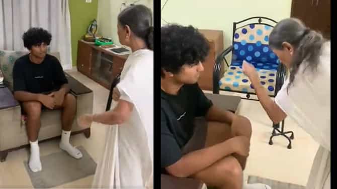 ಬೆಂಗಳೂರಿನಲ್ಲಿರುವ ಅಜ್ಜಿ ಮನೆಗೆ ರಚಿನ್ ರವೀಂದ್ರ ಭೇಟಿ
