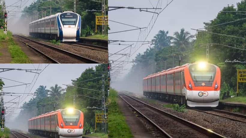 ಕೇರಳದಲ್ಲಿ ಸಂಚರಿಸಿದ ಎರಡು ಬಣ್ಣದ ವಂದೇ ಭಾರತ್ ರೈಲು, ಜಸ್ಟ್ ಲುಕಿಂಗ್ ಲೈಕ್ ಎ ವಾವ್ ಎಂದ ರೈಲ್ವೆ ಸಚಿವಾಲಯ