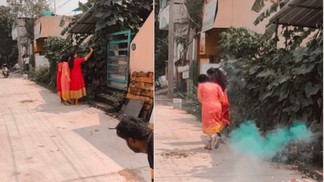 Viral Video: ಅಮ್ಮ ಸೆಲ್ಫಿ ಮತ್ತೆ ಒಮ್ಮೆ ಹಿಂದೆ ನೋಡು ಪಟಾಕಿ, ಓಡೋ.. ಓಡೋ ಓಡಲೇ ಎಂದ ಮಹಿಳೆಯರು 