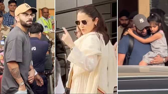 ಮುಂಬೈ ತಲುಪಿದ ಕೊಹ್ಲಿ-ರೋಹಿತ್: ಕ್ಯಾಮೆರಾ ಕಂಡು ಗರಂ ಅನುಷ್ಕಾ