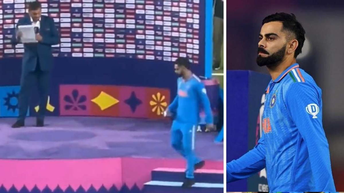 IND vs AUS, World Cup Final: ಪೋಸ್ಟ್ ಮ್ಯಾಚ್ ಪ್ರೆಸೆಂಟೇಷನ್​ನಲ್ಲಿ ಮಾತನಾಡಲು ನಿರಾಕರಿಸಿದ ಕೊಹ್ಲಿ: ರವಿ ಶಾಸ್ತ್ರಿ ಏನು ಮಾಡಿದ್ರು ನೋಡಿ