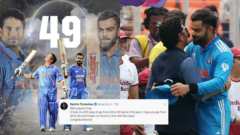 ‘ನನಗೆ 365 ದಿನಗಳು ಬೇಕಾಯ್ತು; ಕೊಹ್ಲಿಯ ಶತಕವನ್ನು ಸಚಿನ್ ತೆಂಡೂಲ್ಕರ್ ಅಭಿನಂದಿಸಿದ್ದು ಹೀಗೆ