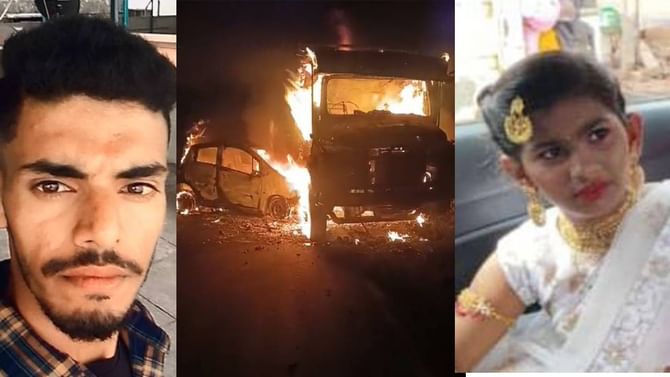 ಭೀಕರ ಅಪಘಾತ: ಹೊತ್ತಿ ಉರಿದ ಕಾರು-ಟಿಪ್ಪರ್, ಇಬ್ಬರು ಸಜೀವ ದಹನ ಭೀಕರ ಅಪಘಾತ: ಹೊತ್ತಿ ಉರಿದ ಕಾರು-ಟಿಪ್ಪರ್, ಇಬ್ಬರು ಸಜೀವ ದಹನ