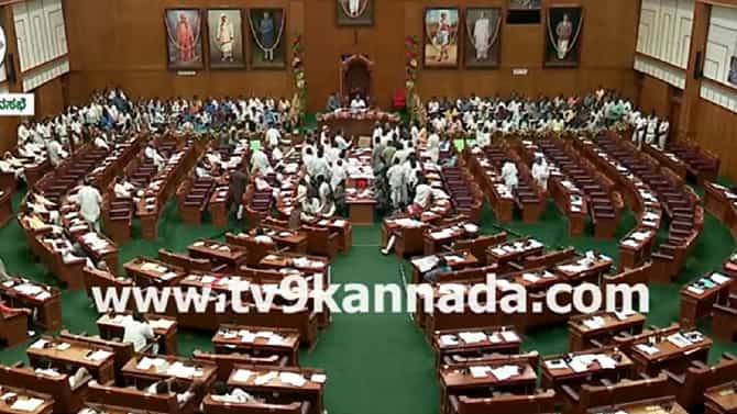 ಜಮೀರ್ ಹೇಳಿಕೆ: ವಿಧಾನಸಭೆಯಲ್ಲಿ ವಿಪಕ್ಷ- ಕಾಂಗ್ರೆಸ್ ಸದಸ್ಯರ ನಡುವೆ ಗದ್ದಲ