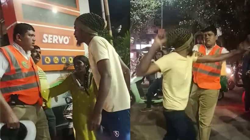 ಸಂಚಾರಿ ಪೊಲೀಸ್ ಕಾನ್ಸ್ ಟೇಬಲ್ ಜೊತೆ ಯುವಕನ ಗಲಾಟೆ; ವಿಡಿಯೋ ವೈರಲ್