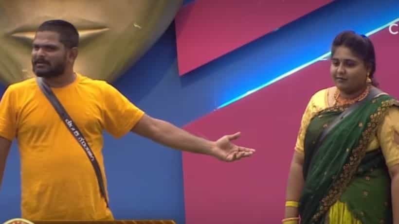 ಬಿಗ್ಬಾಸ್ ಮನೆಯಲ್ಲಿ ತುಕಾಲಿ ಸಂತು ಬಿತ್ತು ಹೆಂಡತಿ ಕೈಲಿ ಏಟು