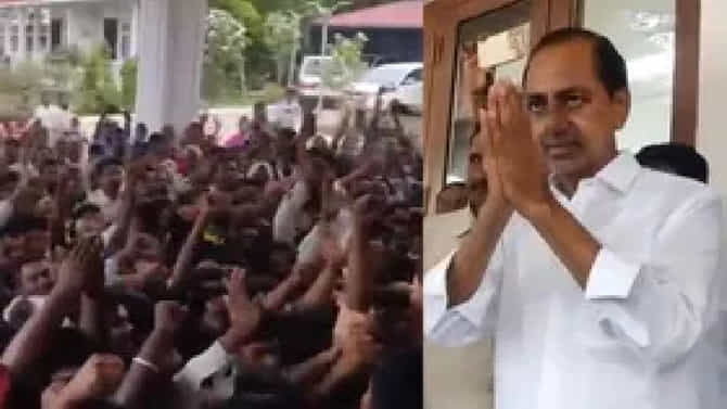 ಕೆಸಿಆರ್ ಫಾರ್ಮ್ ಹೌಸ್​ನಲ್ಲಿ ಜನಸ್ತೋಮ, ದೌಡಾಯಿಸಿದ ಚಿಂತಮಡಕ ಗ್ರಾಮಸ್ಥರು