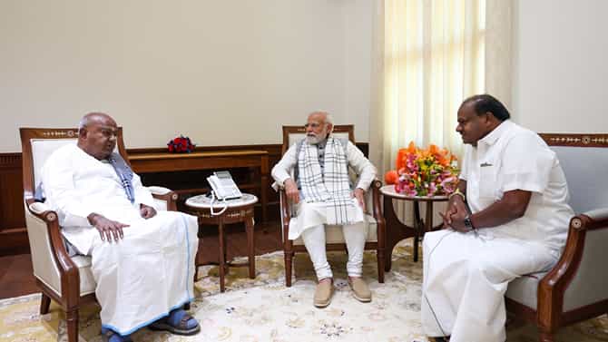 ಲೋಕಸಭೆ ಚುನಾವಣೆಯಲ್ಲಿ ನಿಖಿಲ್ ಸ್ಪರ್ಧಿಸಲ್ಲ: ಮೋದಿ ಭೇಟಿ ಬಳಿಕ ಹೆಚ್​ಡಿಕೆ