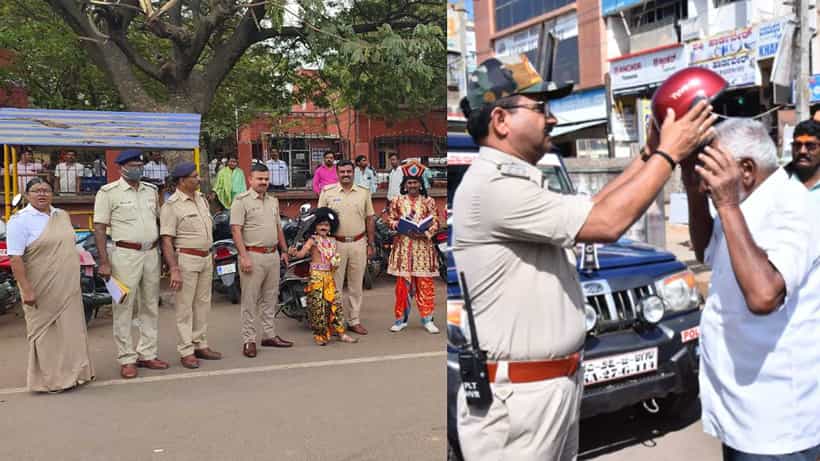 ಹೆಲ್ಮೆಟ್ ಕಡ್ಡಾಯಕ್ಕಾಗಿ ಹಾವೇರಿ ಜಿಲ್ಲೆಯಲ್ಲಿ ವಿಶೇಷ ಜಾಗೃತಿ ಅಭಿಯಾನ