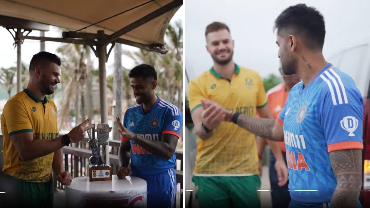 IND vs SA T20I: ಭಾರತ-ಆಫ್ರಿಕಾ ಟಿ20 ಟ್ರೋಫಿ ಫೋಟೋ ಶೂಟ್​ನಲ್ಲಿ ಮಿಂಚಿದ ಸೂರ್ಯ: ವಿಡಿಯೋ ನೋಡಿ