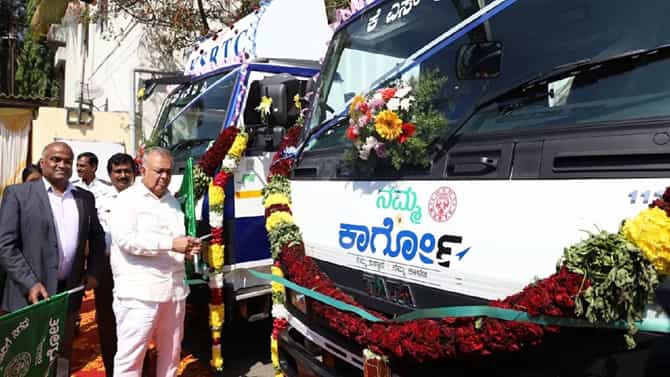 ಸರಕು ಸಾಗಣೆ ಸೇವೆ ಆರಂಭಿಸಿದ KSRTC;‘ನಮ್ಮ ಕಾರ್ಗೋ’ಟ್ರಕ್‌ಗೆ ಸಚಿವ ಚಾಲನೆ