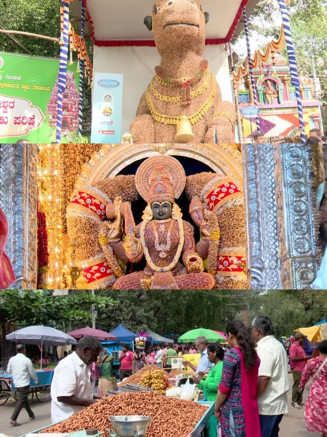 ಮಲ್ಲೇಶ್ವರಂ ಕಡಲೆಕಾಯಿ ಪರಿಷೆಗೆ ಜಾತ್ರೆ ವೈಭವ, ಹೇಗಿದ್ದಾನೆ ಗೊತ್ತ ಕಡಲೆಕಾಯಿ ಬಸವ