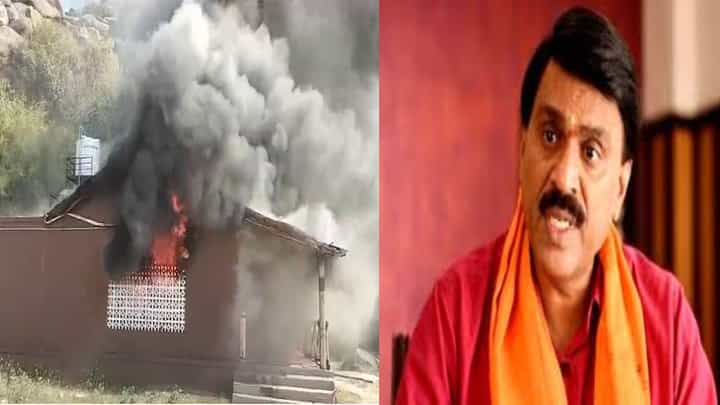 ಶಾಸಕ ಜನಾರ್ದನ ರೆಡ್ಡಿ ಕುಟೀರಕ್ಕೆ ಬೆಂಕಿ; ಉದ್ದೇಶಪೂರ್ವಕವಾಗಿ ಬೆಂಕಿ ಹಚ್ಚಿರಬಹುದು ಎಂದ ಬೆಂಬಲಿಗರು ಶಾಸಕ ಜನಾರ್ದನ ರೆಡ್ಡಿ ಕುಟೀರಕ್ಕೆ ಬೆಂಕಿ; ಉದ್ದೇಶಪೂರ್ವಕವಾಗಿ ಬೆಂಕಿ ಹಚ್ಚಿರಬಹುದು ಎಂದ ಬೆಂಬಲಿಗರು