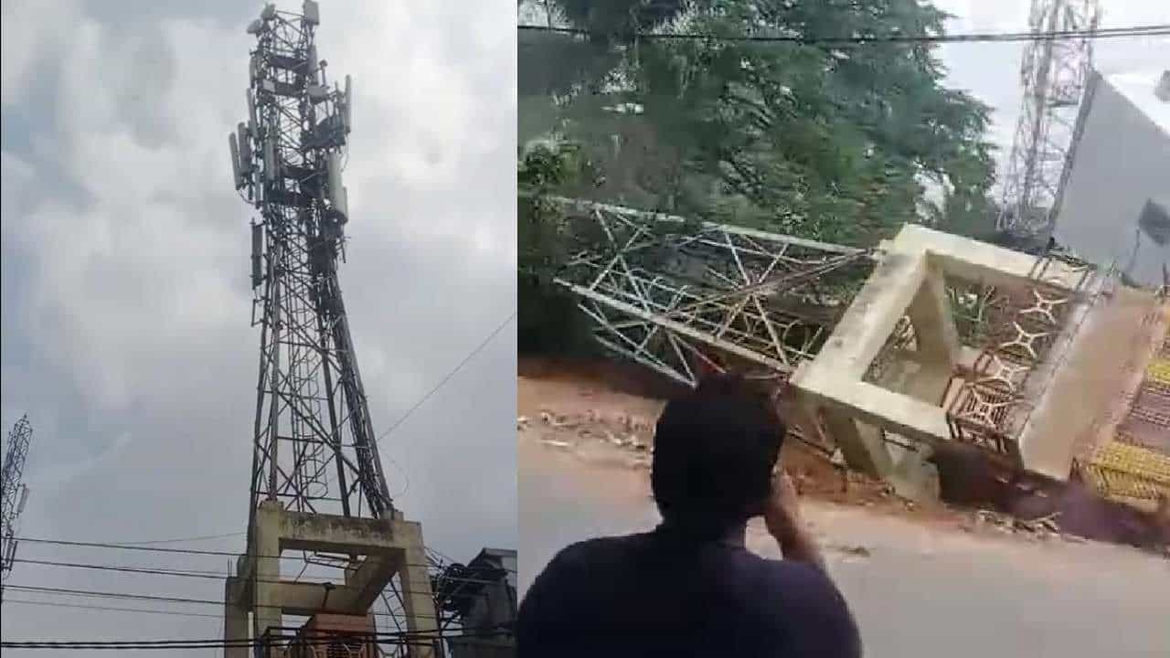 ಬೆಂಗಳೂರಿನಲ್ಲಿ ಕಟ್ಟಡ ಸಹಿತ ಧರೆಗುರುಳಿದ ಮೊಬೈಲ್ ಟವರ್, ಭೀತಿಗೊಳಿಸುವ ವಿಡಿಯೋ ಇಲ್ಲಿದೆ ಬೆಂಗಳೂರಿನಲ್ಲಿ ಕಟ್ಟಡ ಸಹಿತ ಧರೆಗುರುಳಿದ ಮೊಬೈಲ್ ಟವರ್, ಭೀತಿಗೊಳಿಸುವ ವಿಡಿಯೋ ಇಲ್ಲಿದೆ