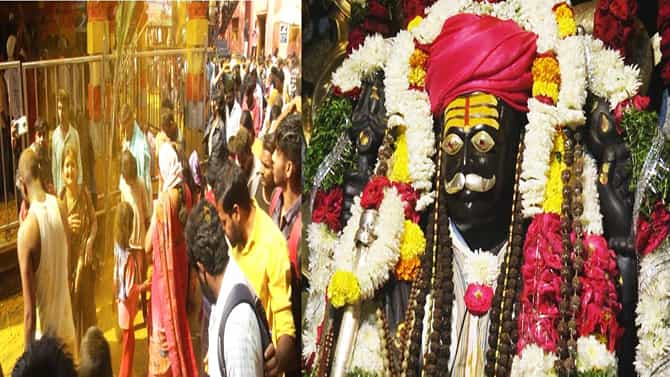 ಮೈಲಾರ್ ಮಲ್ಲಣ್ಣನನ ಅದ್ದೂರಿ ಜಾತ್ರೆ; ಕ್ಷಿಂಟಾಲ್​ಗಟ್ಟಲೇ ಭಂಡಾರ ಎರಚಿ ಹರಕೆ