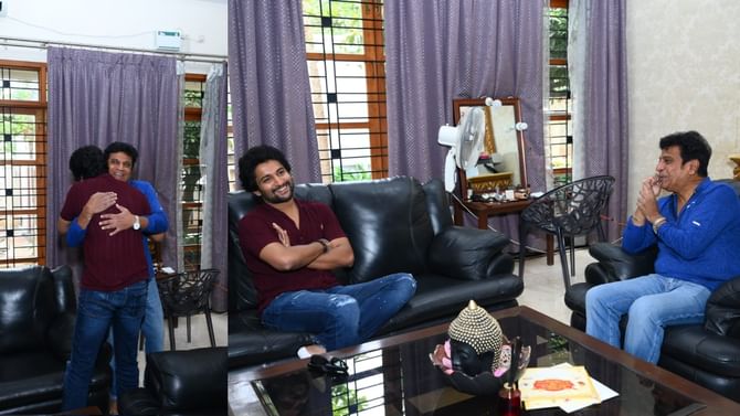 ಬೆಂಗಳೂರಿಗೆ ಬಂದು ಶಿವಣ್ಣನ ಭೇಟಿ ಮಾಡಿದ ತೆಲುಗು ನಟ ನಾನಿ ಬೆಂಗಳೂರಿಗೆ ಬಂದು ಶಿವಣ್ಣನ ಭೇಟಿ ಮಾಡಿದ ತೆಲುಗು ನಟ ನಾನಿ